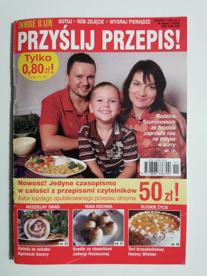 PRZYŚLIJ PRZEPIS! LISTOPAD 11/2007 (NR 1)
