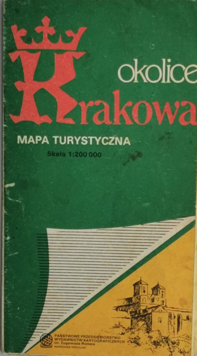OKOLICE KRAKOWA MAPA 1:200 000 1987