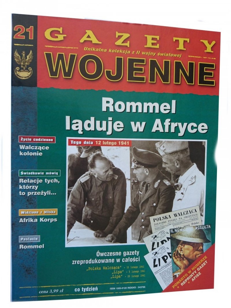 GAZETY WOJENNE 21 ROMMEL LĄDUJE W AFRYCE