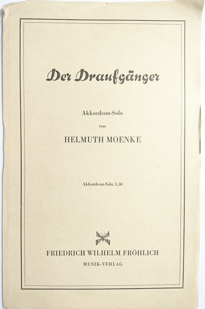 DER DRAUFGANGER AKKORDEON-SOLO Helmuth Moenke 