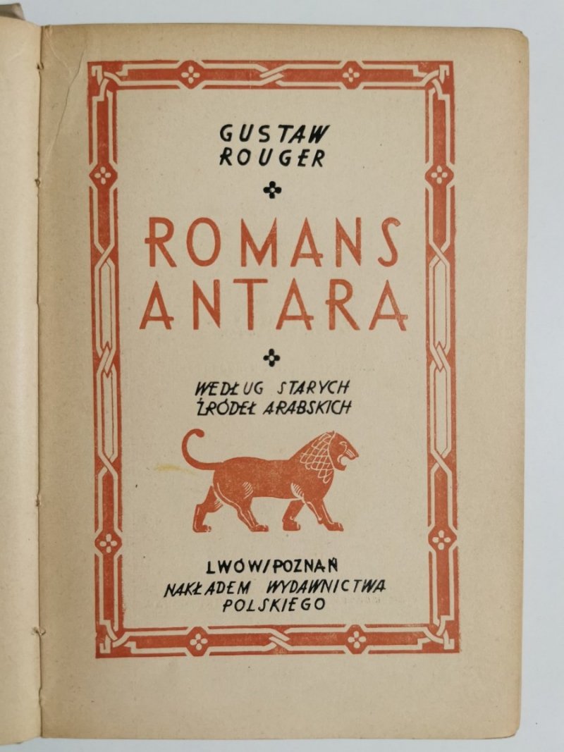 ROMANS ANTARA - Gustaw Rouger 