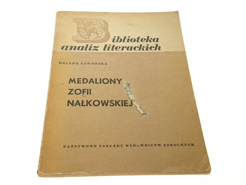 MEDALIONY ZOFII NAŁKOWSKIEJ - Helena Zaworska 1965