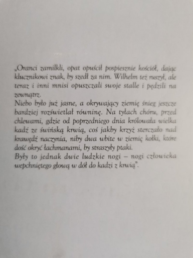 IMIĘ RÓŻY - Umberto Eco 