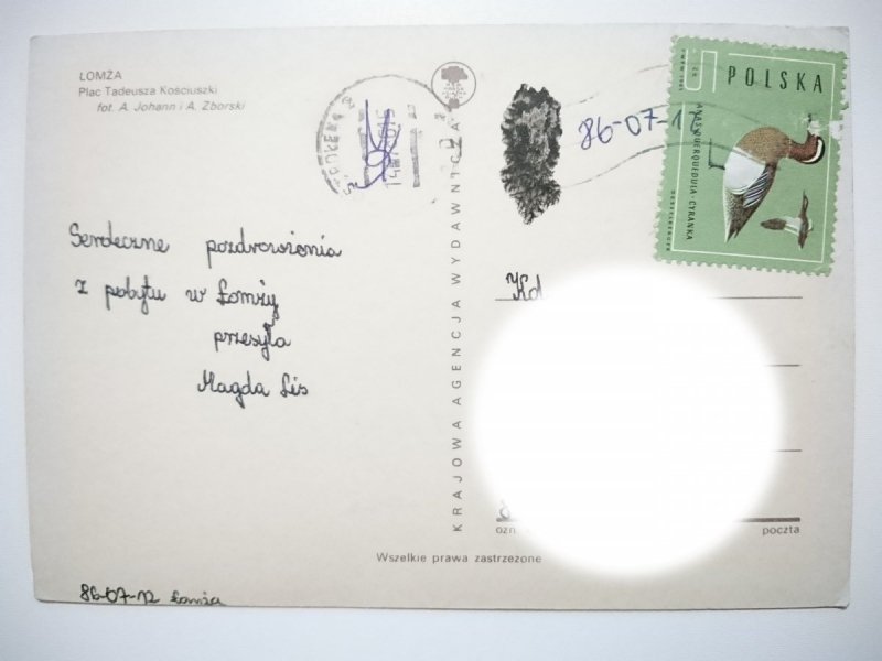 ŁOMŻA. PLAC TADEUSZA KOŚCIUSZKI FOT. JOHANN, ZBORSKI