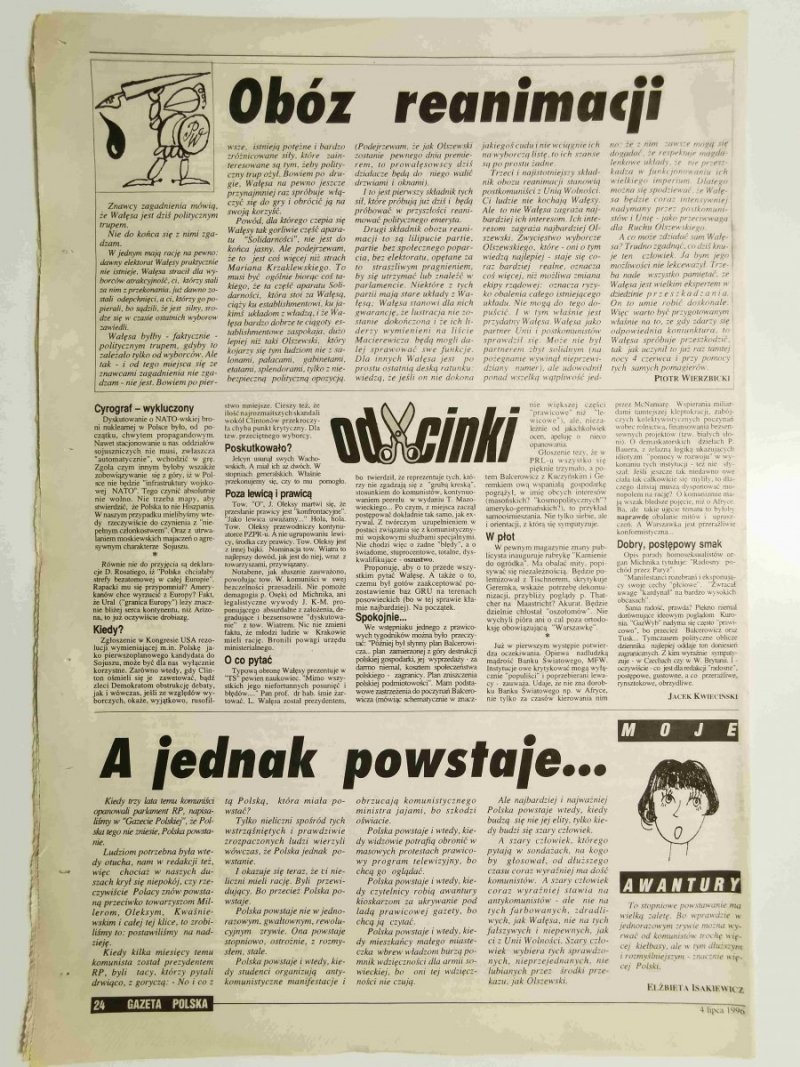 GAZETA POLSKA NR 27 (155) 4 LIPCA 1996 r.