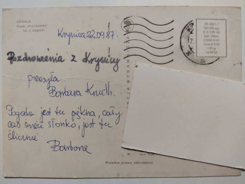 KRYNICA. POTOK KRYNICZANKA