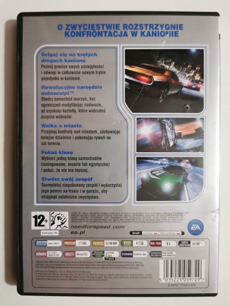 PC DVD-ROM NEED FOR SPEED CARBON
