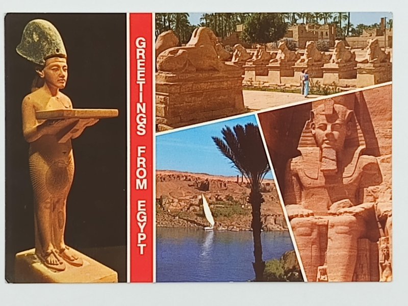 GREETINGS FROM EGYPT KING AKHNATON CAIRO EGYPTIAN MUSEUM