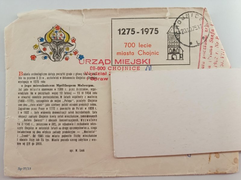 KOPERTA 700 LECIE MIASTA CHOJNICE