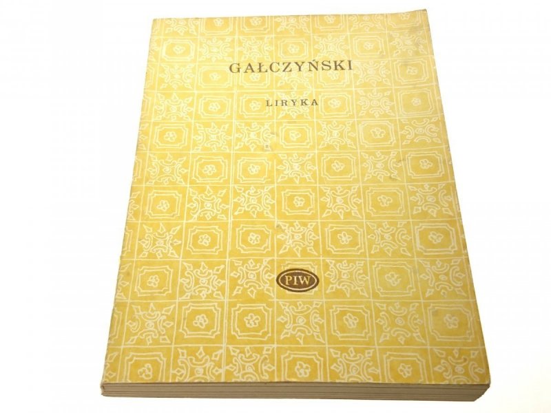 GAŁCZYŃSKI. LIRYKA 1926-1953 - Międzyrzecki (1985)
