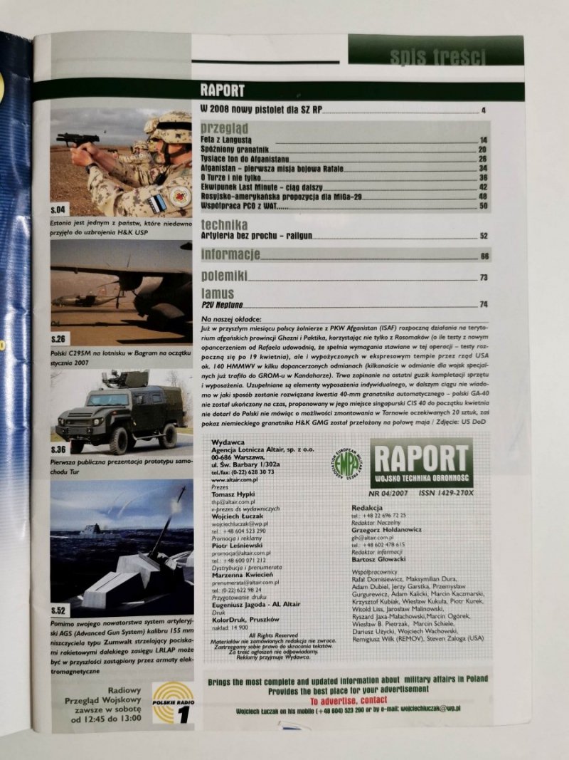 RAPORT 04 2007