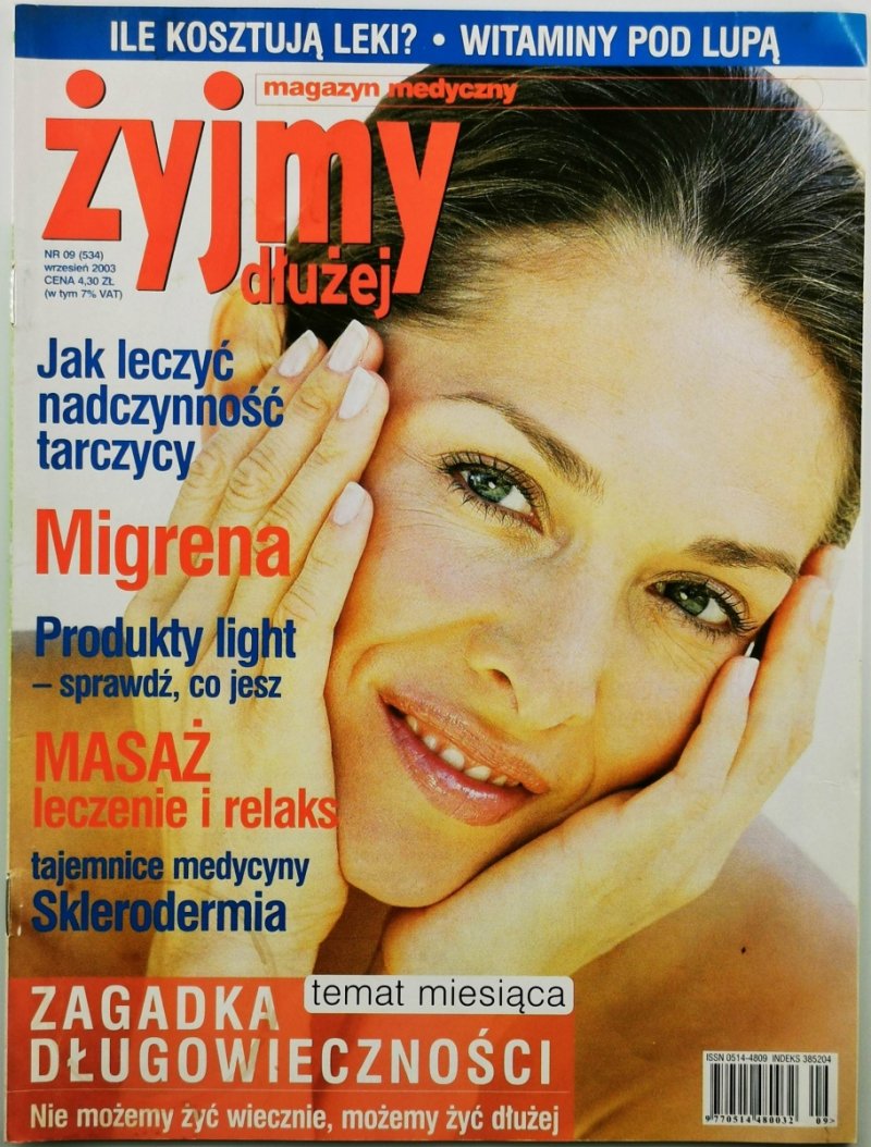MAGAZYN MEDYCZNY ŻYJMY DŁUŻEJ 09/2003  