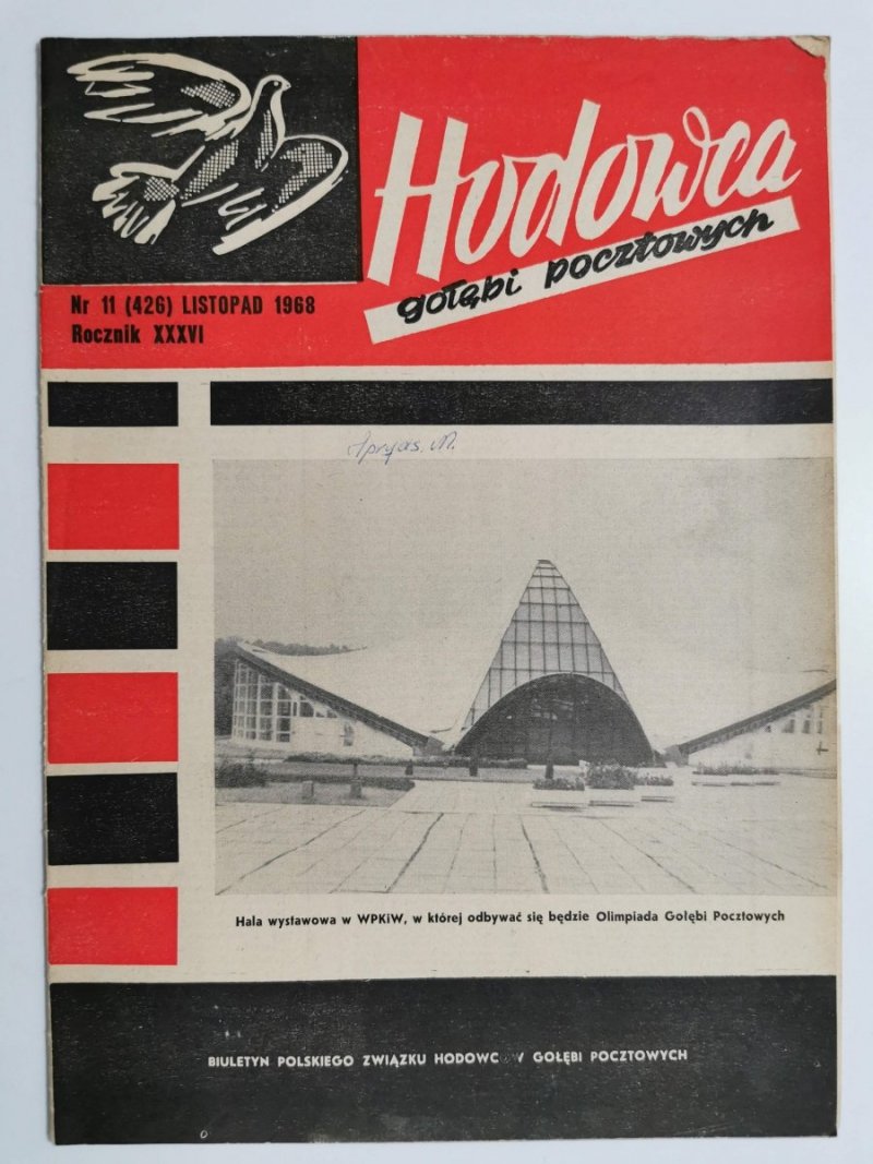 HODOWCA GOŁĘBI POCZTOWYCH NR 11  1968
