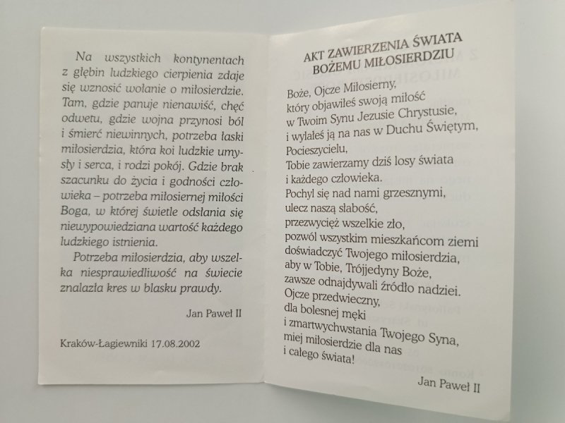 JEZU UFAM TOBIE BIAŁA RAMA