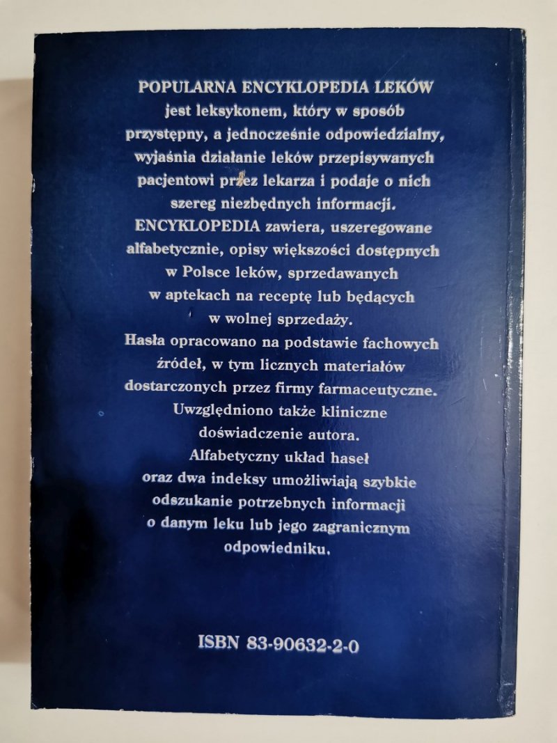POPULARNA ENCYKLOPEDIA LEKÓW - Krzysztof Piwowarczyk 1996