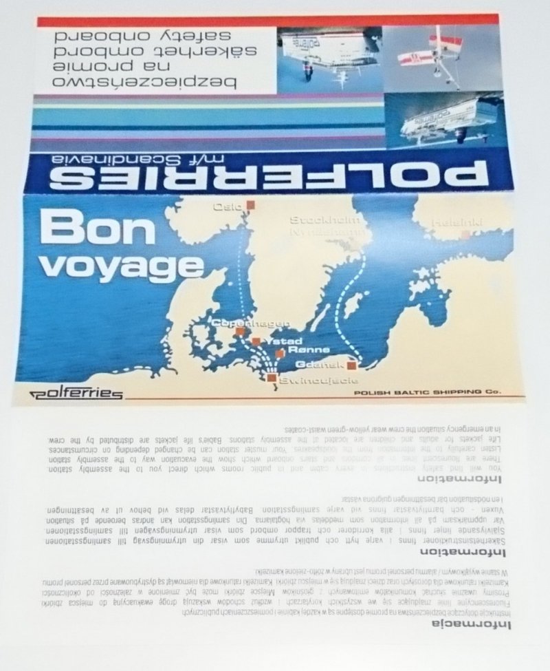 POLFERRIES M/F SCANDINAVIA. BEZPIECZEŃSTWO