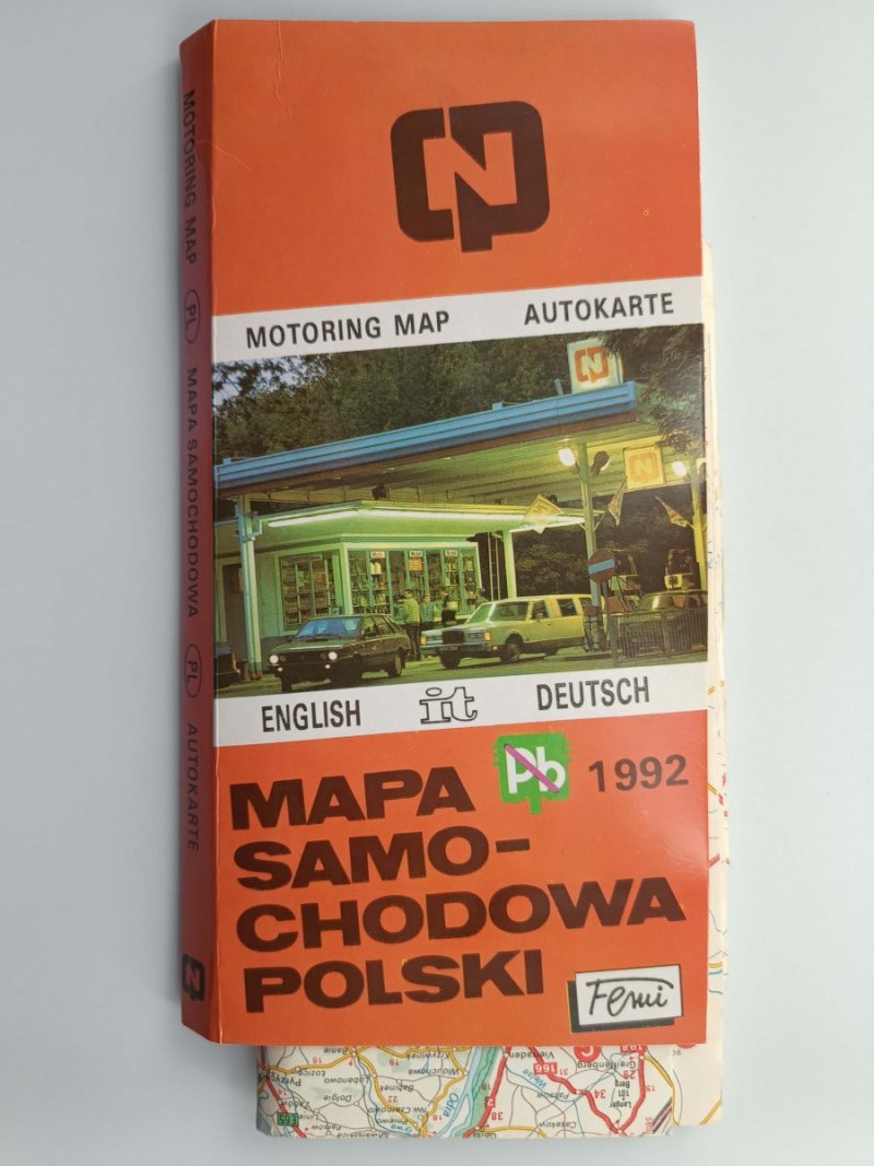 CPN. MAPA SAMOCHODOWA POLSKI 1992