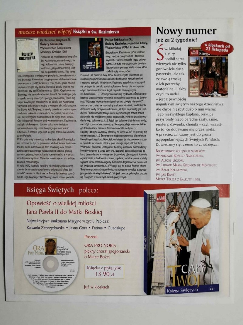 JAN PAWEŁ II KOLEKCJA KSIĘGA ŚWIĘTYCH NR 41 (16)