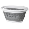 Miska składana owalna 50 x 37 cm biało-szara OVAL COMPACT 25L