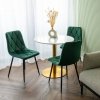 Krzesło welurowe tapicerowane Madison Velvet ciemnozielone