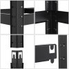 Regał magazynowy 4 poziomy 174x80x40 150 kg czarny
