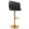 Hoker barowy Cofton Gold grafitowy Velvet