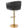 Hoker barowy Cofton Gold grafitowy Velvet