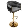 Hoker barowy Cofton Gold grafitowy Velvet
