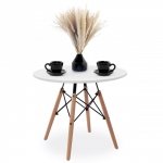 Stolik okrągły PARIS DTW 60 cm biały