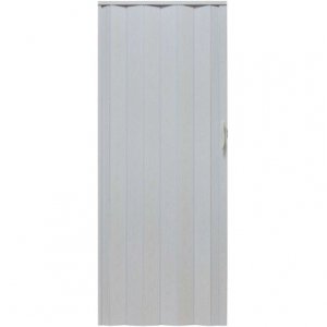 Drzwi harmonijkowe 001P BIAŁY DĄB MAT - 80 cm