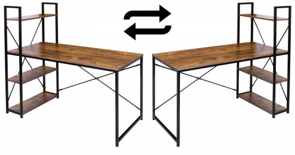 Biurko industrialne loft Trosa Rustic postarzany dąb
