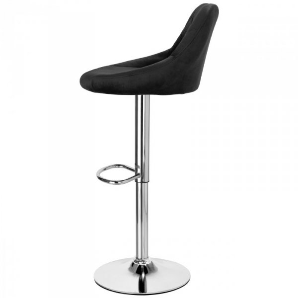 Hoker barowy Cydro chromowane czarne Velvet