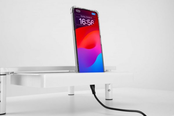 Podstawka pod monitor laptop NANKIN biała + szuflada