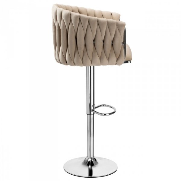 Hoker barowy Cofton Chrom beżowy Velvet