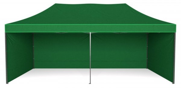 Pawilon handlowy ekspresowy - 3x6 m - zielony