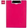 Deska z klipem pionowa A4 zamykana PP RIO różowa EF75002 PINK DELI
