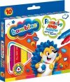 Flamastry trójkątne dla dzieci Jumbo Zestaw 10 kolorów Pisaki Mazaki BAMBINO St.Majewski