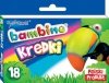 Kredki szkolne z glinki kaolinowej Zestaw 18 kredek BAMBINO St.Majewski
