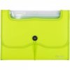 Teczka harmonijkowa z gumką 13-przegródek okno PVC RIO zielona 38128 GREEN DELI
