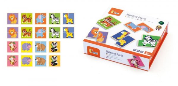 Viga 50842 Puzzle dopasowanka - dzikie zwierzęta