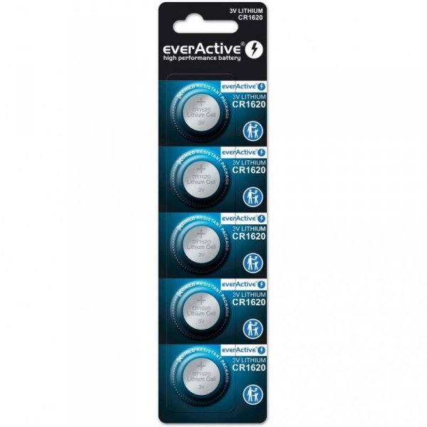 Bateria EVERACTIVE CR1620/DL1620/BR1620 3V litowa blister (5szt)