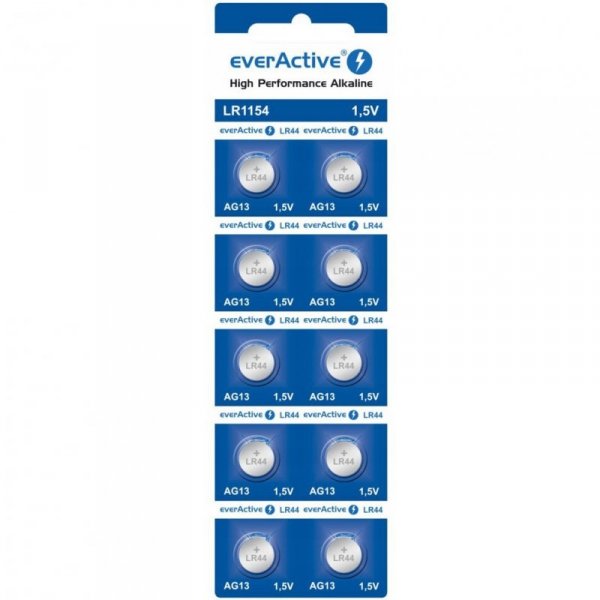 Bateria EVERACTIVE AG13/LR44/LR1154 1,5V guzikowa (10szt)