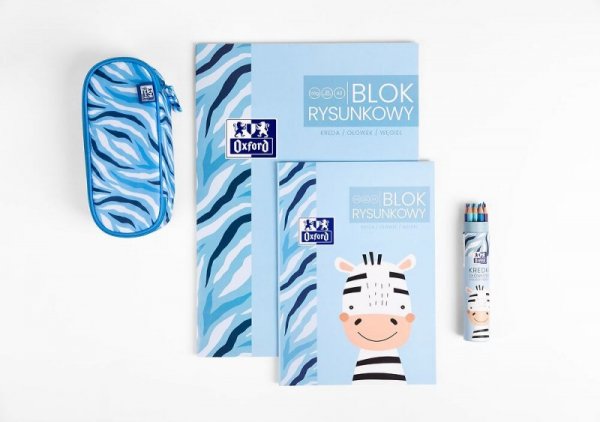 Blok rysunkowy szkolny A4 biały 20 kartek 120g KIDS 400170339 OXFORD