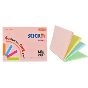 Bloczek STICK&quot;N MAGIC PAD 76x101mm neon mix kolorów 21572