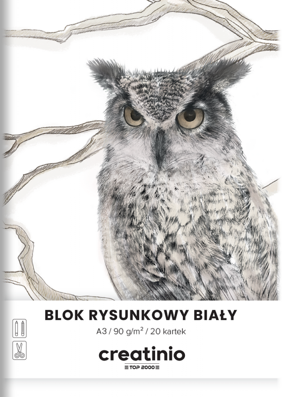 Blok rysunkowy A3 20k biały CREATINIO 400176664 TOP 2000