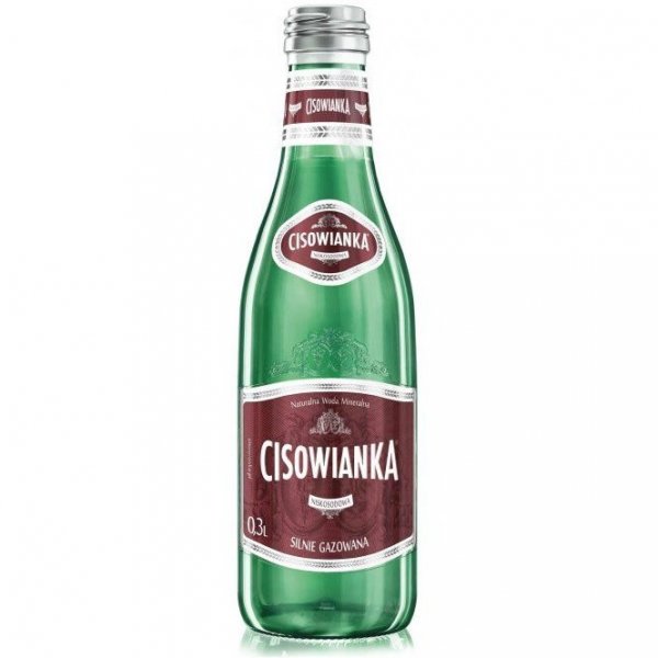 Woda CISOWIANKA 0.3L (24szt) Silny Gaz szkło