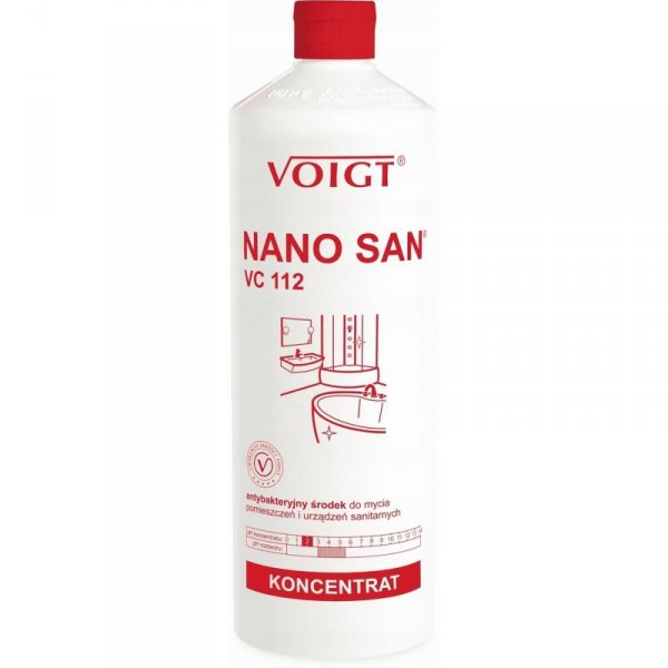 Płyn antybakteryjny do mycia pomieszczeń sanitarn.1L VC112 NANO SAN VOIGT