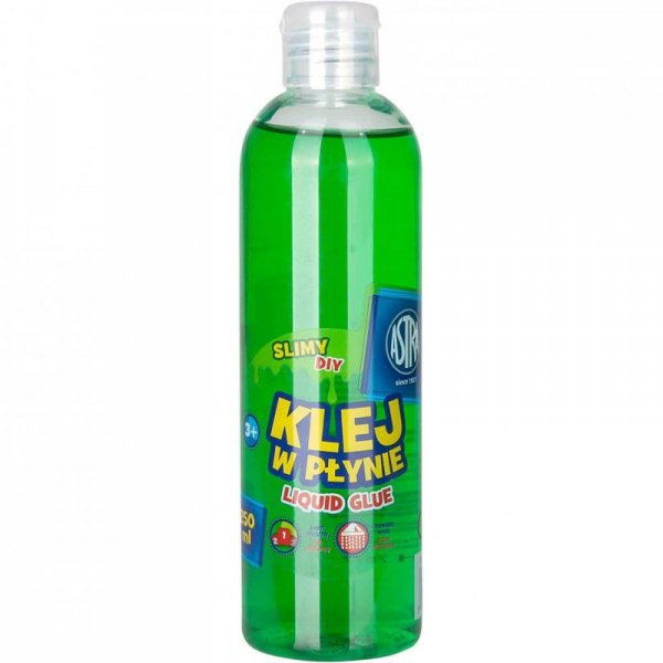 Klej szkolny w płynie transparentny 250ml zielony 401119006 ASTRA