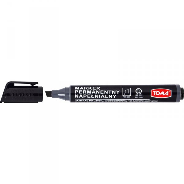 Marker permanentny ścięty czarny ARTLINE TO-221 TOMA