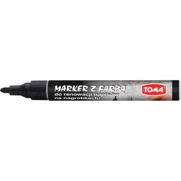 Marker olejowy do nagrobków czarny 2,3mm TO-448 TOMA